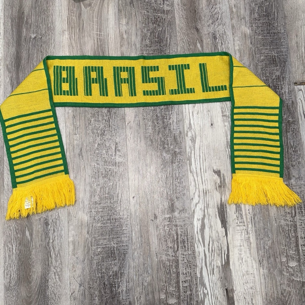 Adidas BRAZIL Scarf Brasil Yellow Green Soccer Fan
